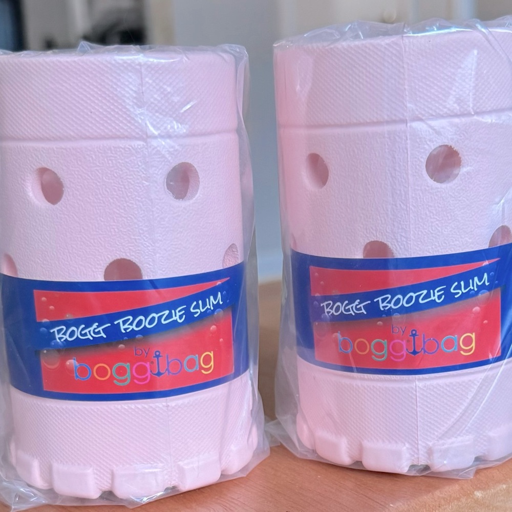 Set of 2 NWT Bogg Bag Boozie Slim Drink Holders Coozies Pink Beach